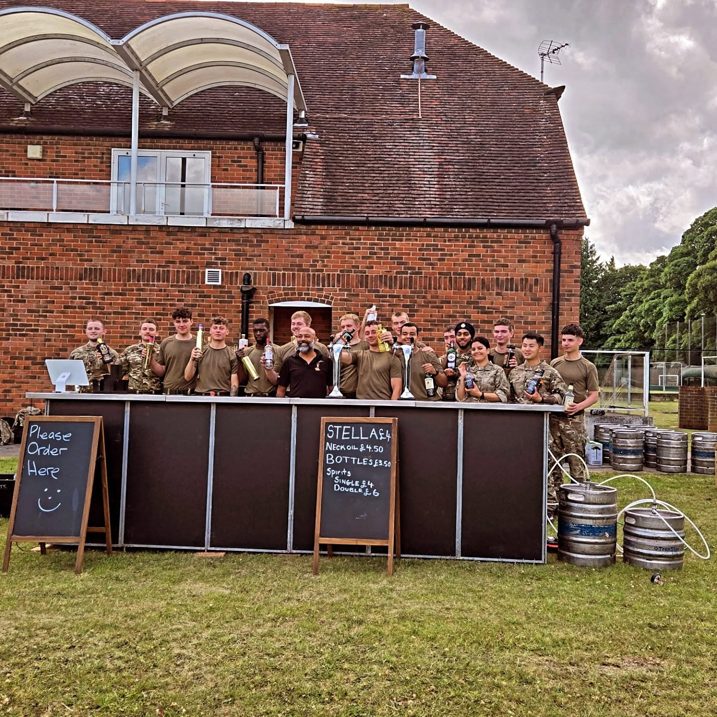 Mobile bar setup at an outdoor South London event